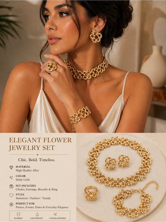Jewelry - Gold Link Chain Necklace - Fashion Jewelry